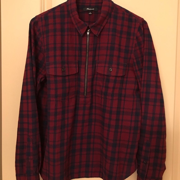 MADEWELL Popover Flannel with Zipper - Picture 3 of 5